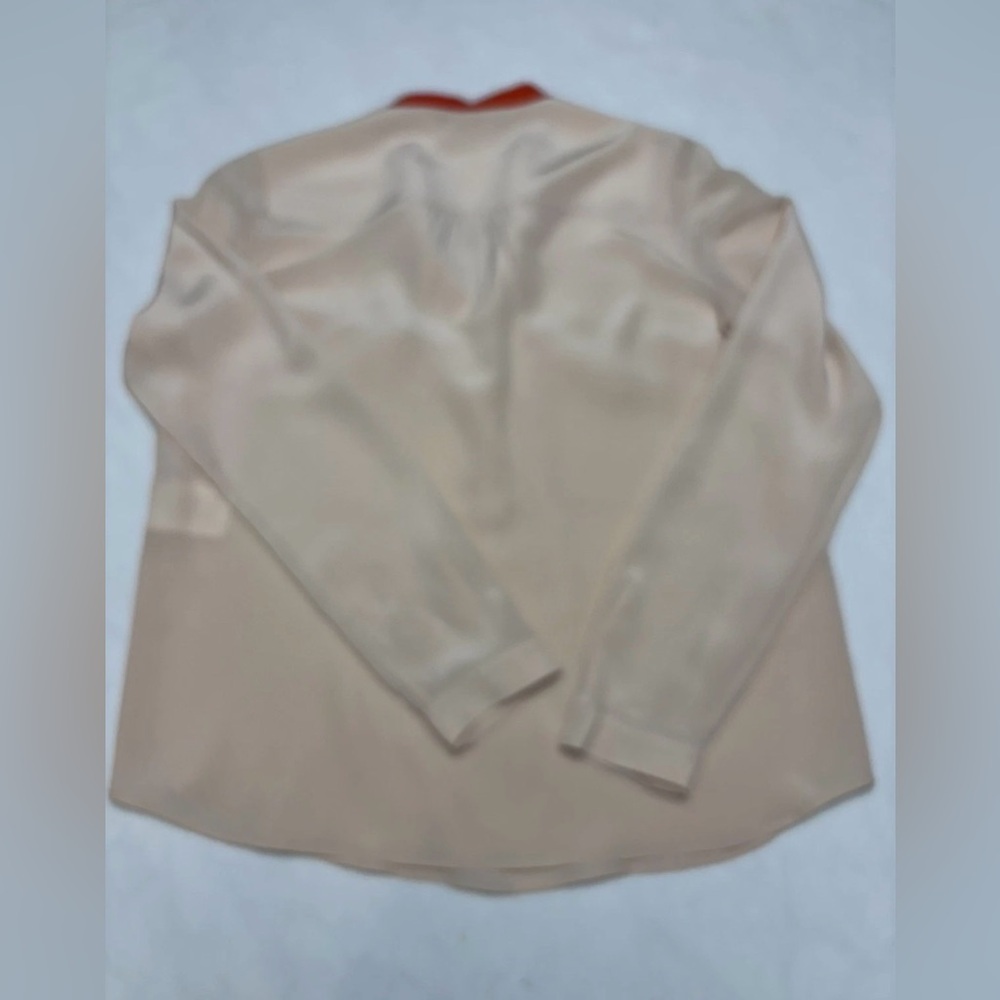 Stella Mccartney Beige Button Down Shirt With Red Collar View 3